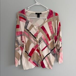 Chic Multicolor Geometric Sweater